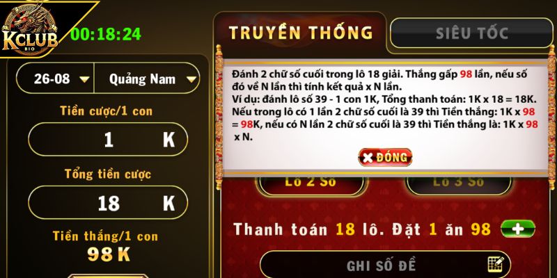 Thực hiện ghi lô đề miền Trung với chiến thuật từ KCLUB