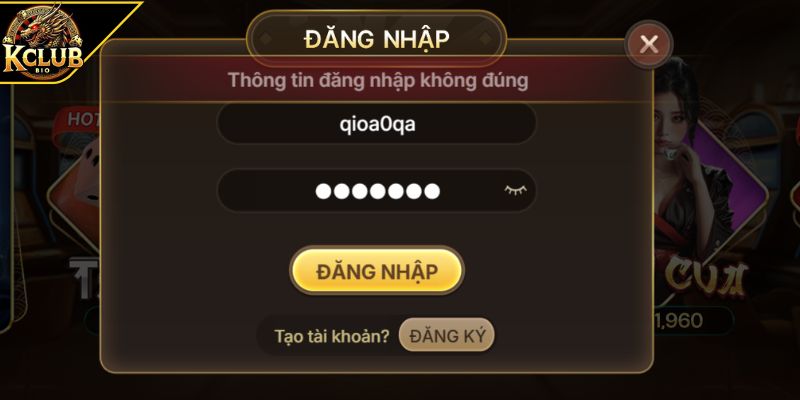 Lưu ý cho thành viên khi đăng nhập tài khoản KCLUB