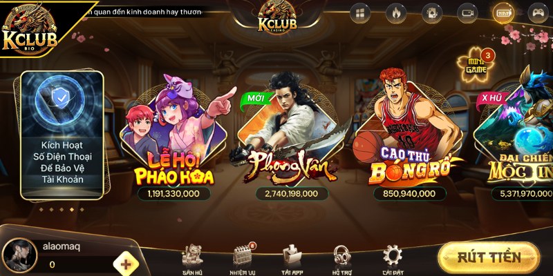 Game nổ hũ đổi tiền mặt uy tín chủ đề phong phú